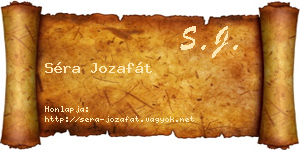Séra Jozafát névjegykártya